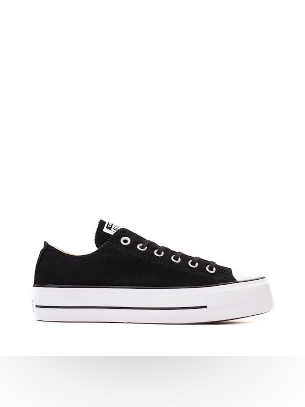Converse Black Low-Top Platform Canvas Sneaker